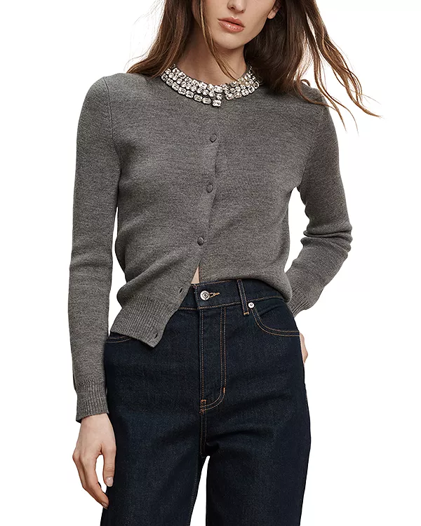 Шерстяной кардиган даро Veronica Beard, серый
Шерстяной кардиган даро Veronica Beard, серый