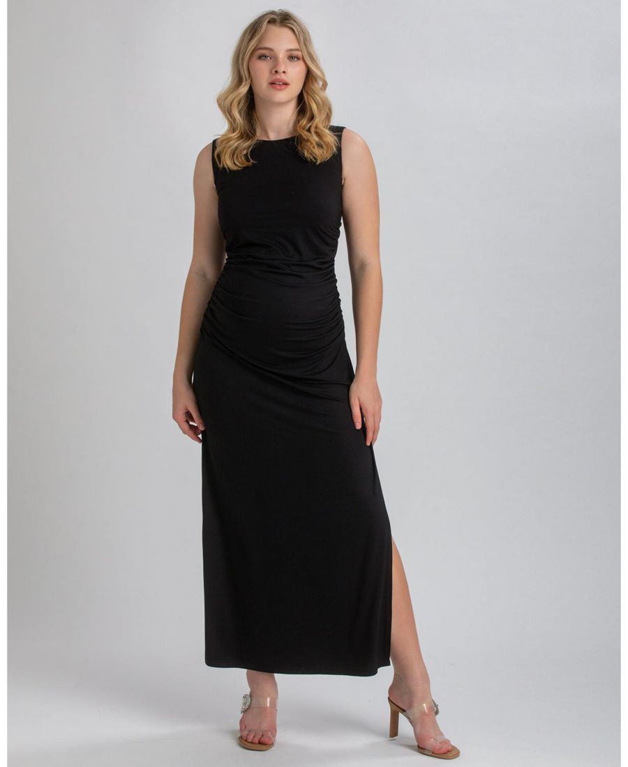 Платье-макси без рукавов с боковой драпировкой и разрезом для беременных PIETRO BRUNELLI MATERNITY, Black
Платье-макси без рукавов с боковой драпировкой и разрезом для беременных PIETRO BRUNELLI MATERNITY, Black