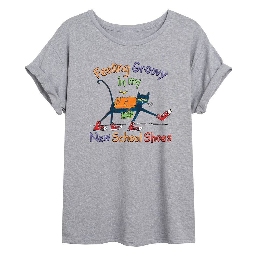 Размерная футболка с рисунком Pete The Cat Shoes для юниоров Licensed Character, серый 
Размерная футболка с рисунком Pete The Cat Shoes для юниоров Licensed Character, серый