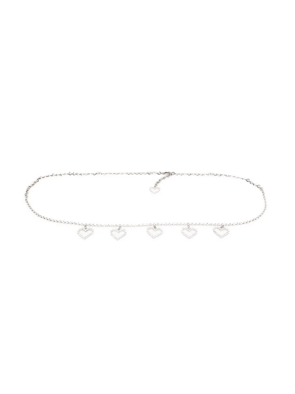 Ремень с кристаллами Alessandra Rich, серебяный
Ремень с кристаллами Alessandra Rich, серебяный