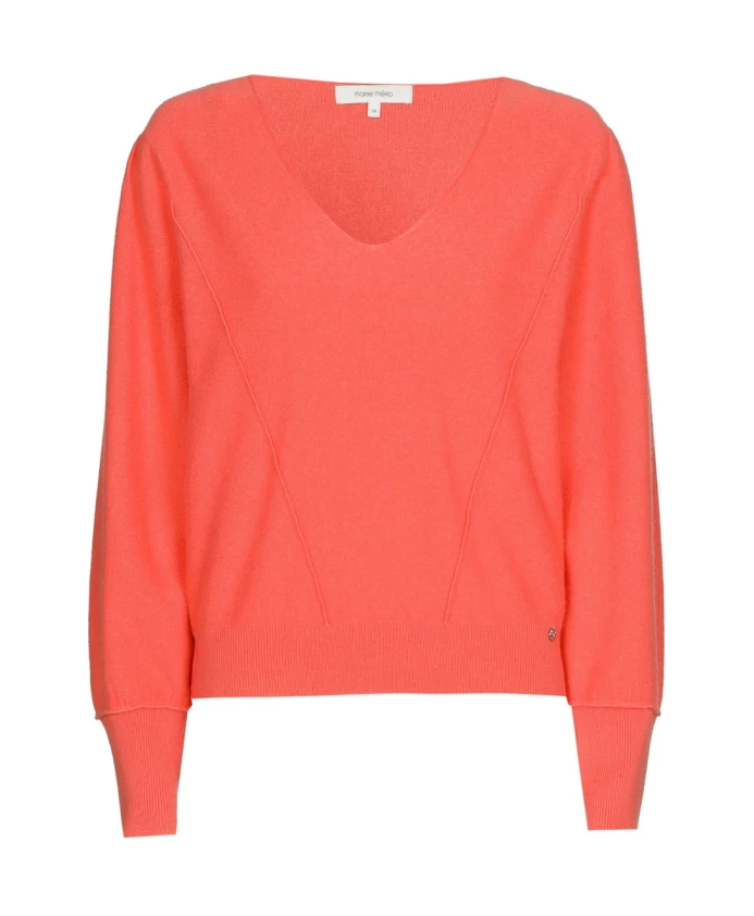 Свитер с V-образным вырезом из шерсти и кашемира кораллового цвета Marie Mãro, оранжевый
Свитер с V-образным вырезом из шерсти и кашемира кораллового цвета Marie Mãro, оранжевый