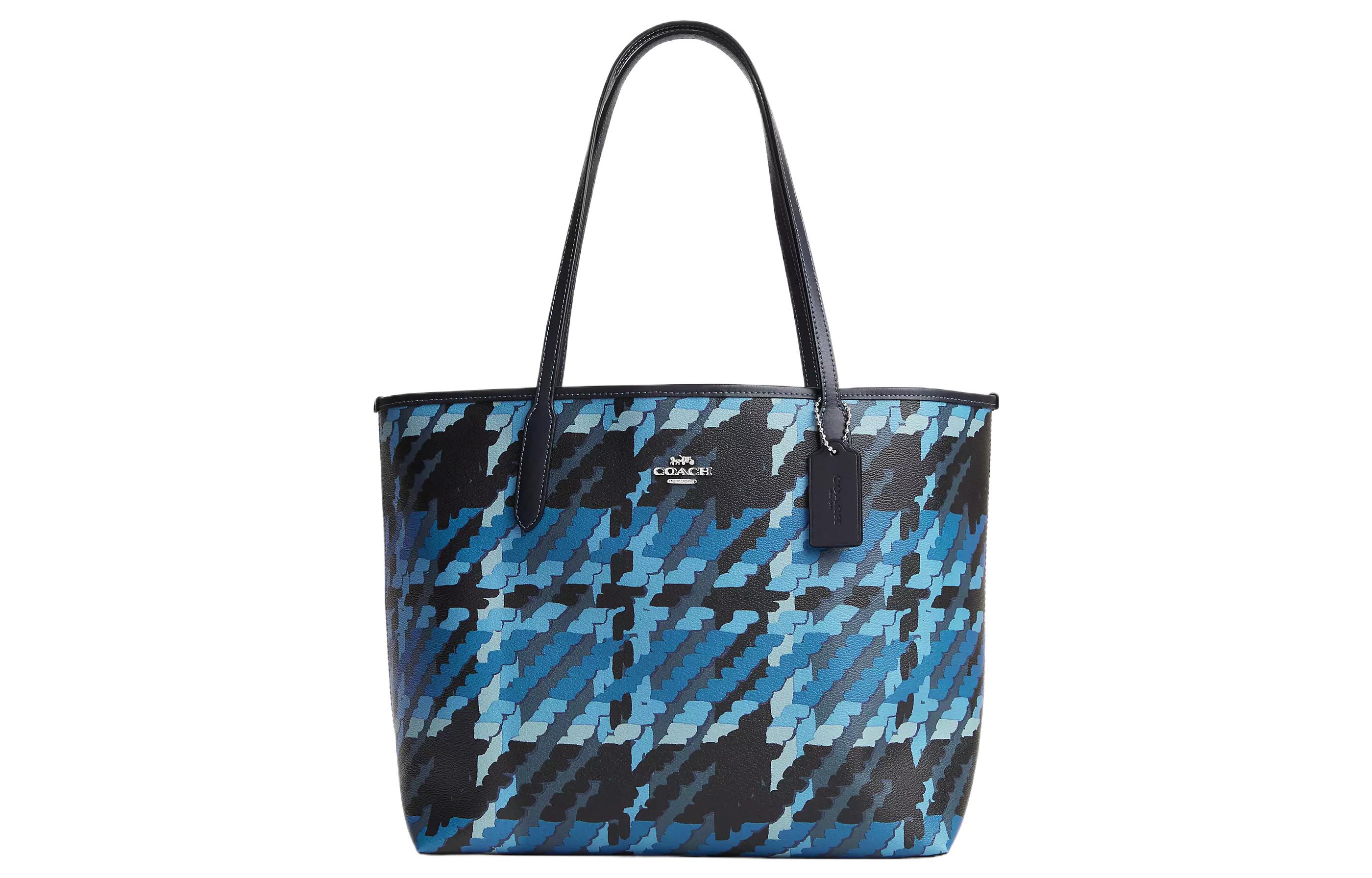 COACH Городской холст с кожаной сумкой тоут шоппинг сумка плечевая сумка женская классическая серебристо синяя мультиколор
COACH Городской холст с кожаной сумкой тоут шоппинг сумка плечевая сумка женская классическая серебристо синяя мультиколор