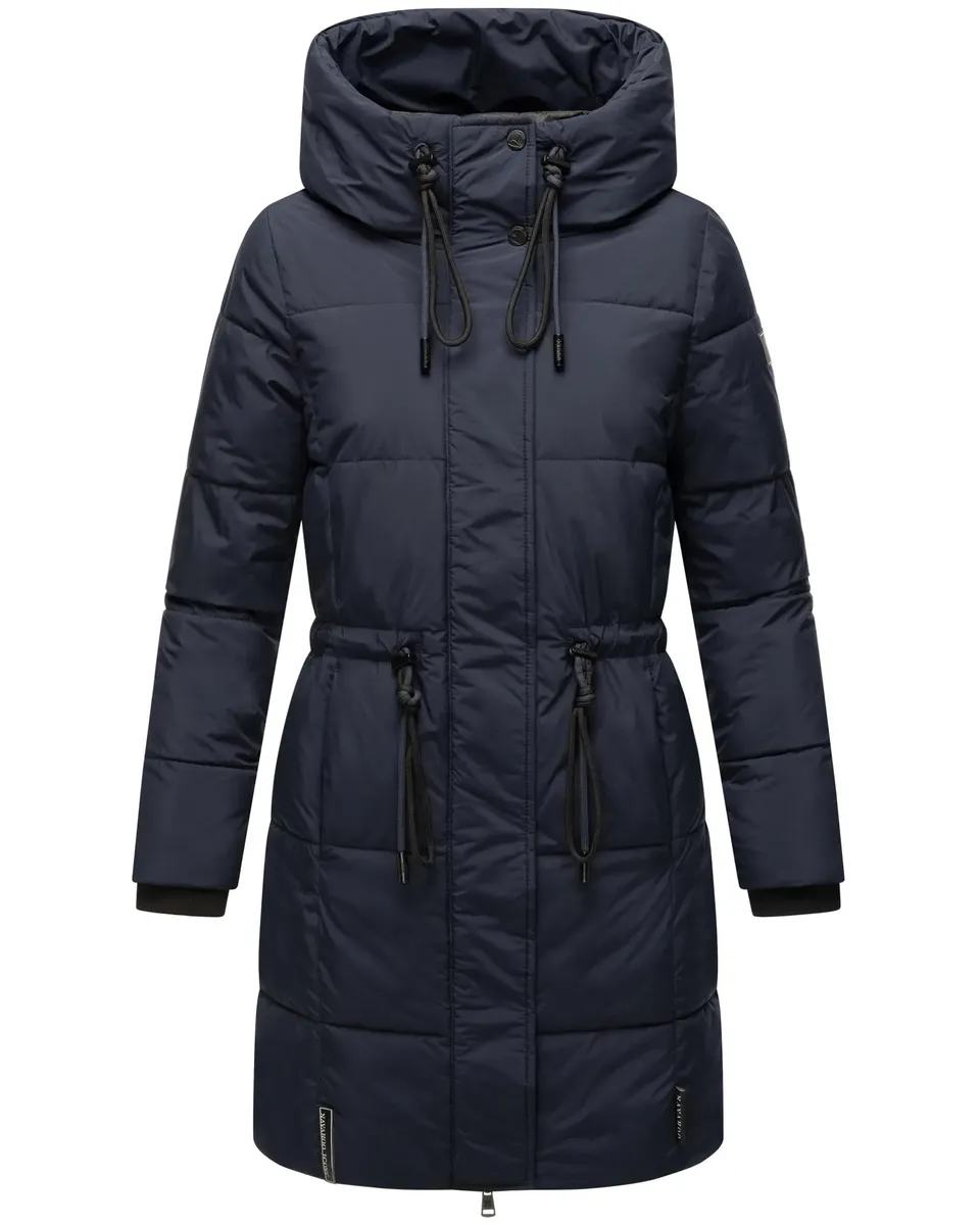 Стеганое пальто Наваху "Сахарная Лапа XIV", стильная зимняя парка с регулируемым капюшоном Navahoo, цвет морской волны, Синий, Стеганое пальто Наваху "Сахарная Лапа XIV", стильная зимняя парка с регулируемым капюшоном Navahoo, цвет морской волны