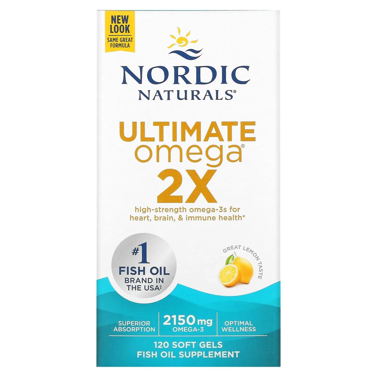 Nordic Naturals Ultimate Omega 2X 2150 мг 120 капсул
Nordic Naturals Ultimate Omega 2X 2150 мг 120 капсул