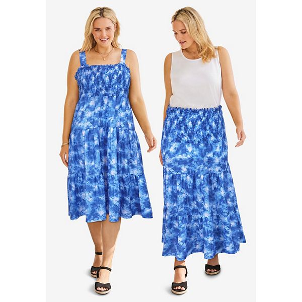 Платье-трансформер Plus size в юбку Woman Within, Royal Navy Tie Dye
Платье-трансформер Plus size в юбку Woman Within, Royal Navy Tie Dye