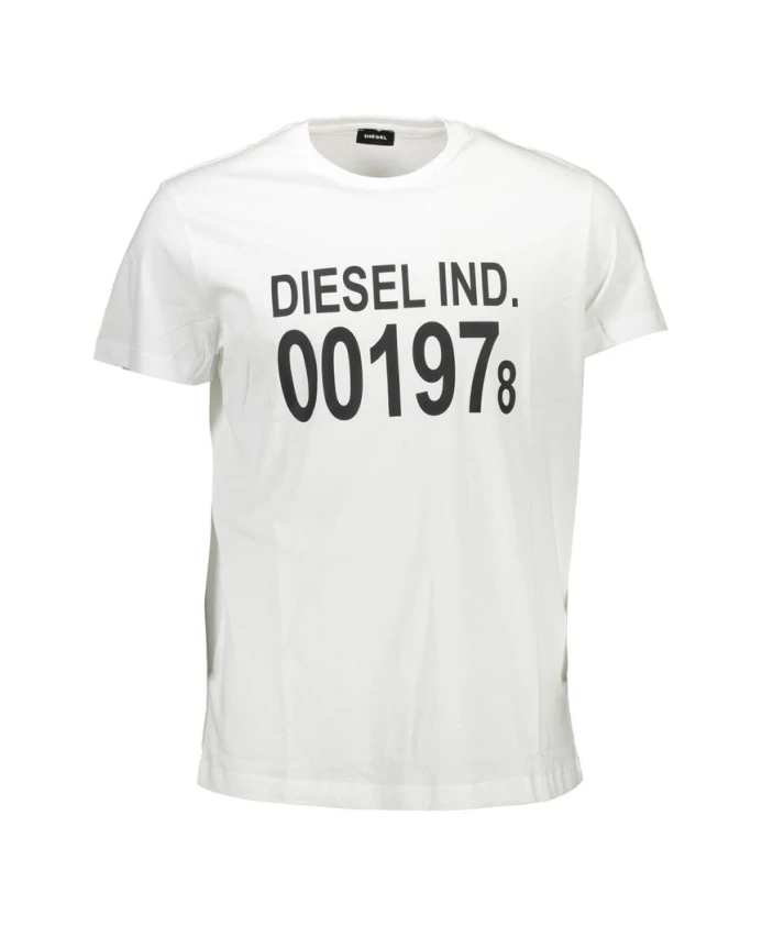 Белая хлопковая мужская футболка с ярким принтом Diesel, белый
Белая хлопковая мужская футболка с ярким принтом Diesel, белый