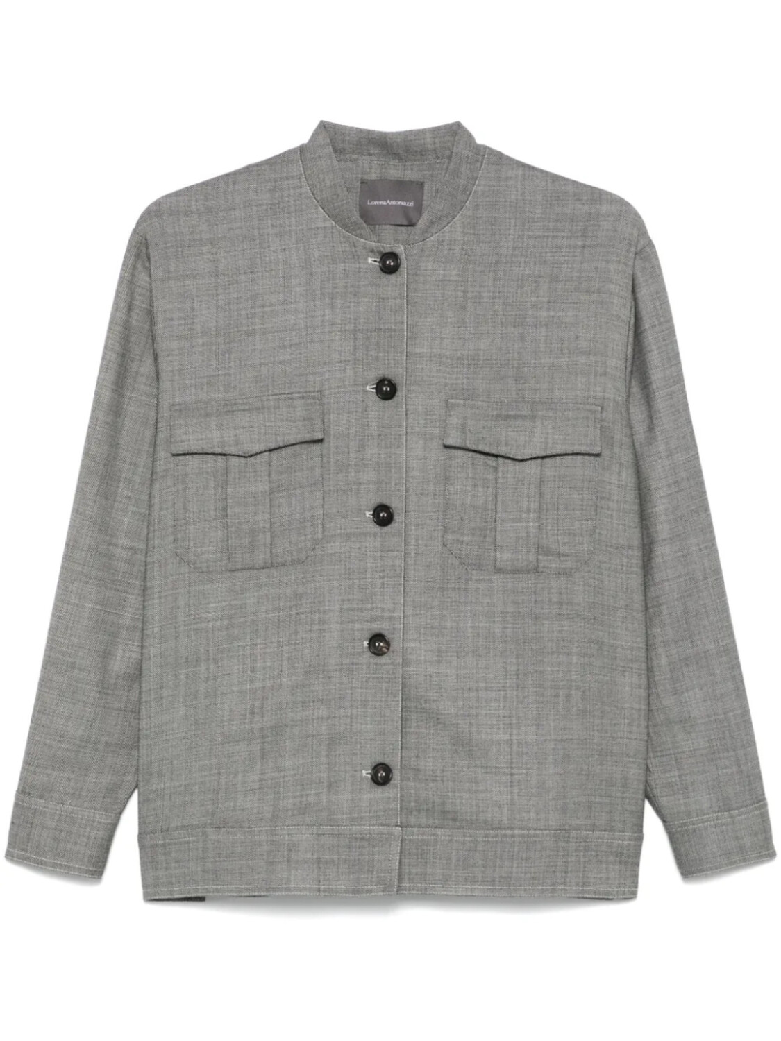 Lorena Antoniazzi пиджак с воротником-стойкой, серый
Lorena Antoniazzi пиджак с воротником-стойкой, серый