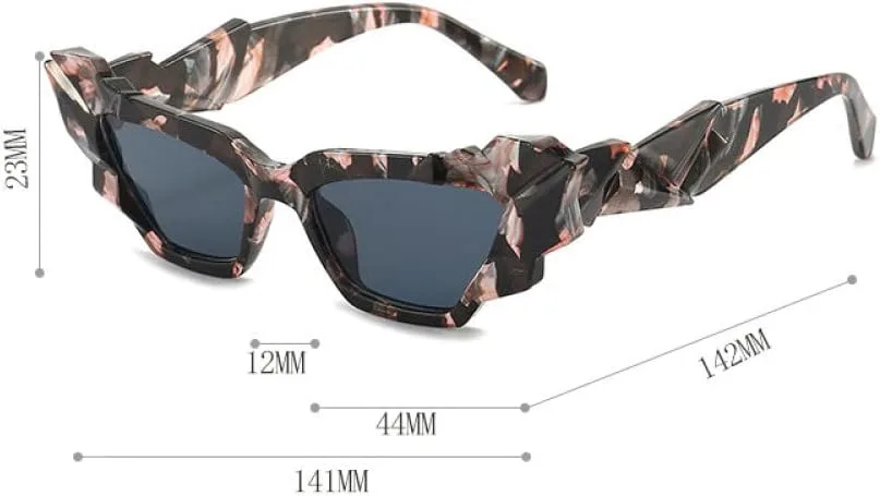 Женские солнцезащитные очки MUTYNE в стиле панк «кошачий глаз», уникальные, яркие, модные, с защитой от УФ-излучения UV400, в стиле стимпанк, Flower-black
Женские солнцезащитные очки MUTYNE в стиле панк «кошачий глаз», уникальные, яркие, модные, с защитой от УФ-излучения UV400, в стиле стимпанк, Flower-black