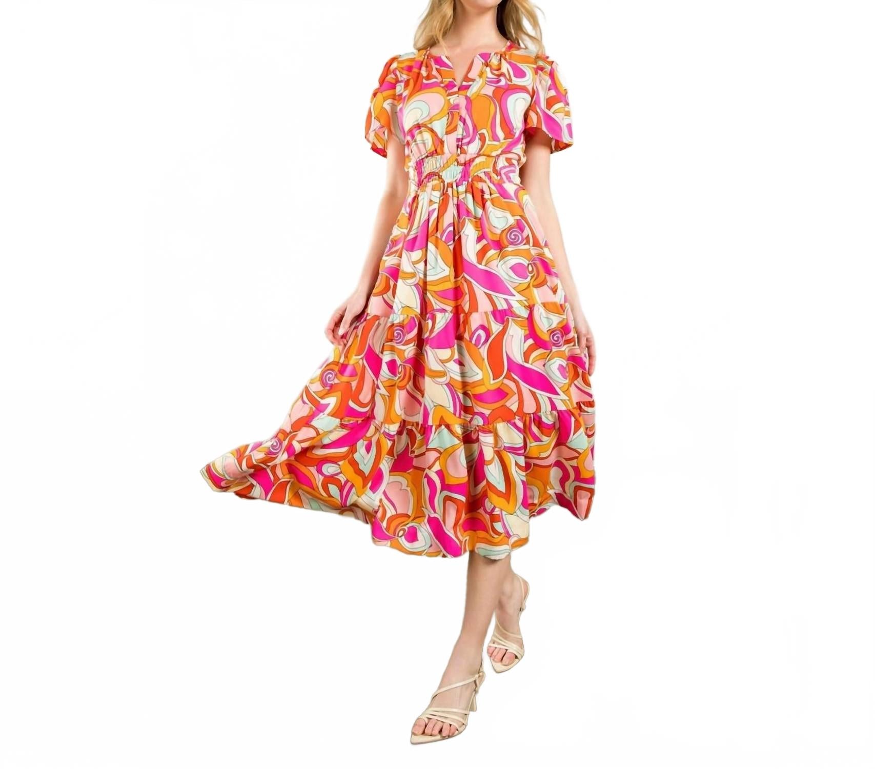 Платье Evelyn в розово-оранжевом цвете THML
Платье Evelyn в розово-оранжевом цвете THML