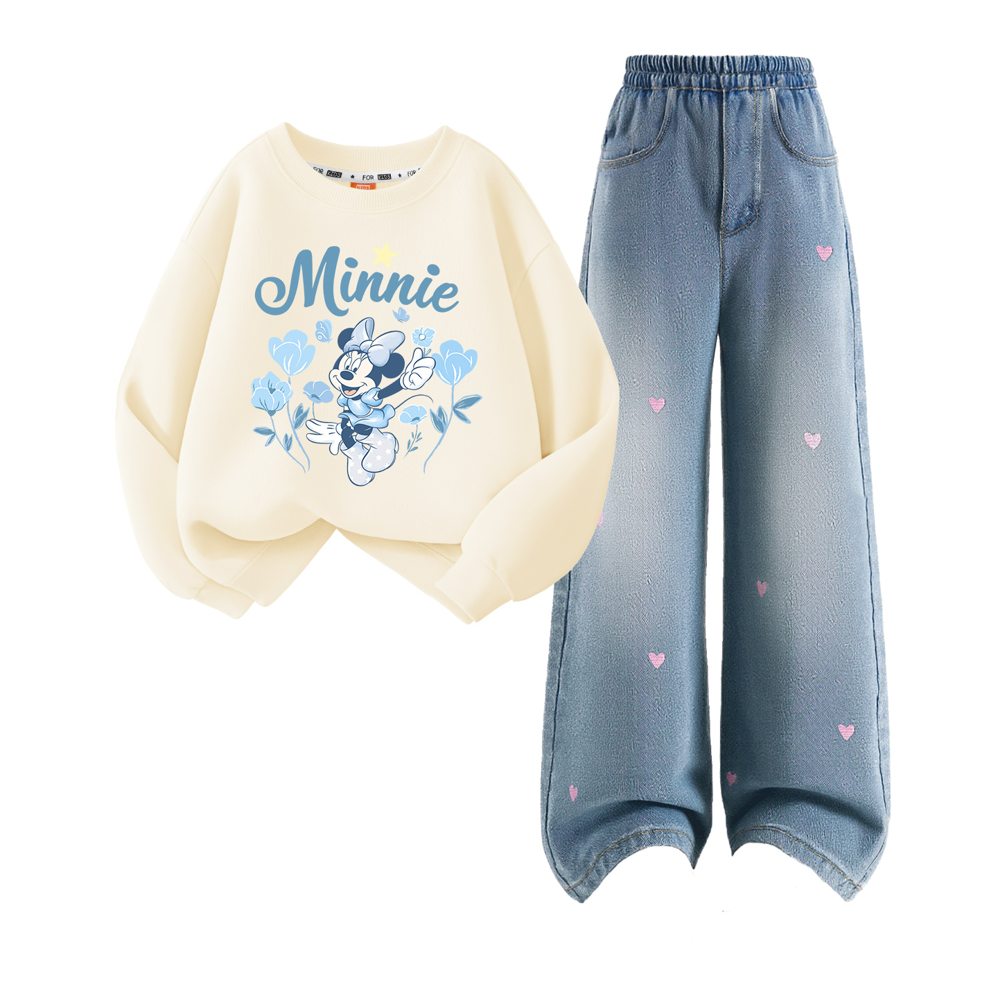 Детская повседневная спортивная одежда Disney, Di Garden Ecru+Solid Color Sea Salt Blue
Детская повседневная спортивная одежда Disney, Di Garden Ecru+Solid Color Sea Salt Blue