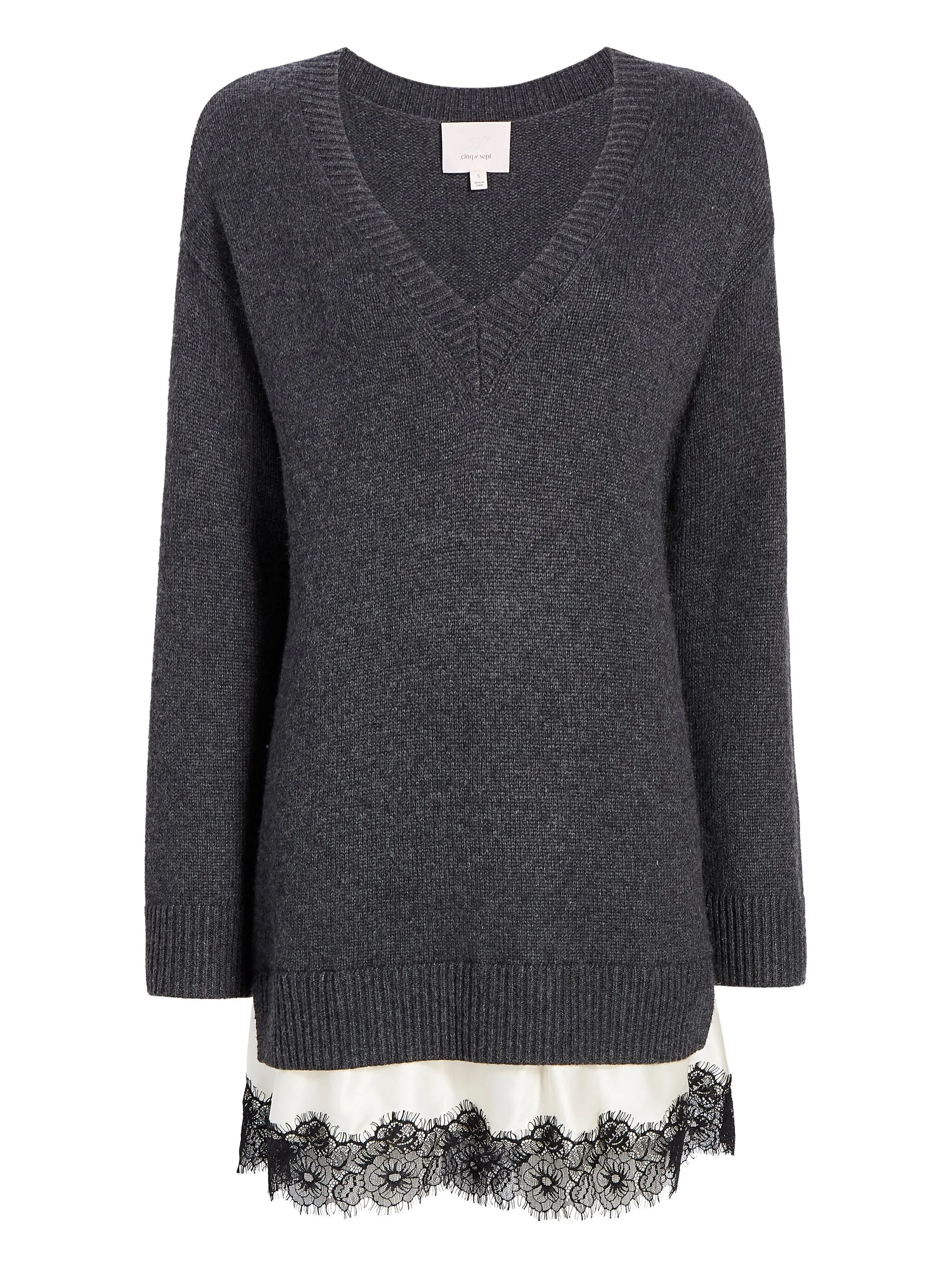 Платье Simona с кружевом Cinq A Sept, серый
Платье Simona с кружевом Cinq A Sept, серый