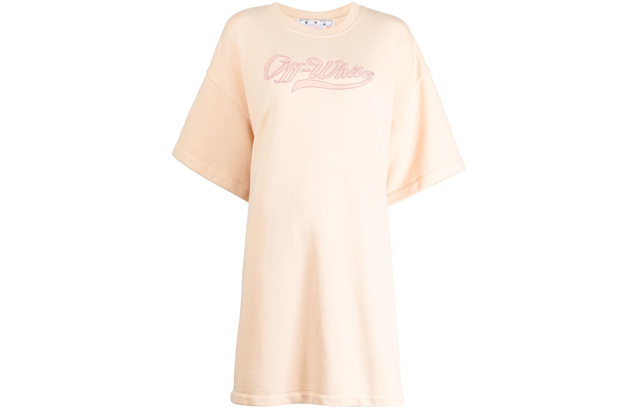 OFF WHITE Женское платье с коротким рукавом, бежевое
OFF WHITE Женское платье с коротким рукавом, бежевое