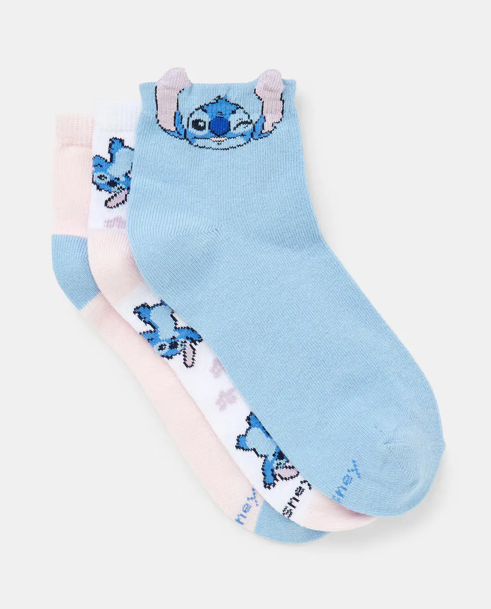 Упаковка из трех девичьих носков Cotton Juice, многоцветный 
Упаковка из трех девичьих носков Cotton Juice, многоцветный