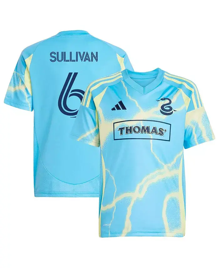 Футболка игровая реплика Philadelphia Union 2025 The Voltage Kit для мальчиков и девочек Cavan Sullivan синяя adidas
Футболка игровая реплика Philadelphia Union 2025 The Voltage Kit для мальчиков и девочек Cavan Sullivan синяя adidas
