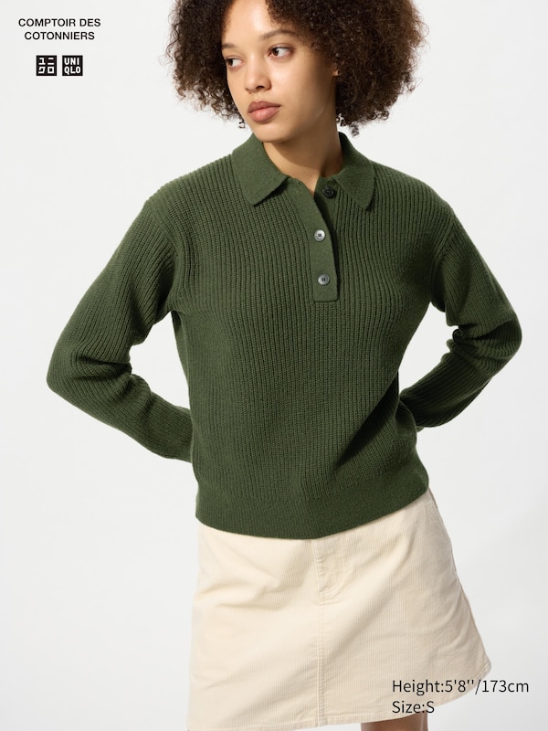 Джемпер поло из шерстяной смеси Uniqlo, 57 olive
Джемпер поло из шерстяной смеси Uniqlo, 57 olive