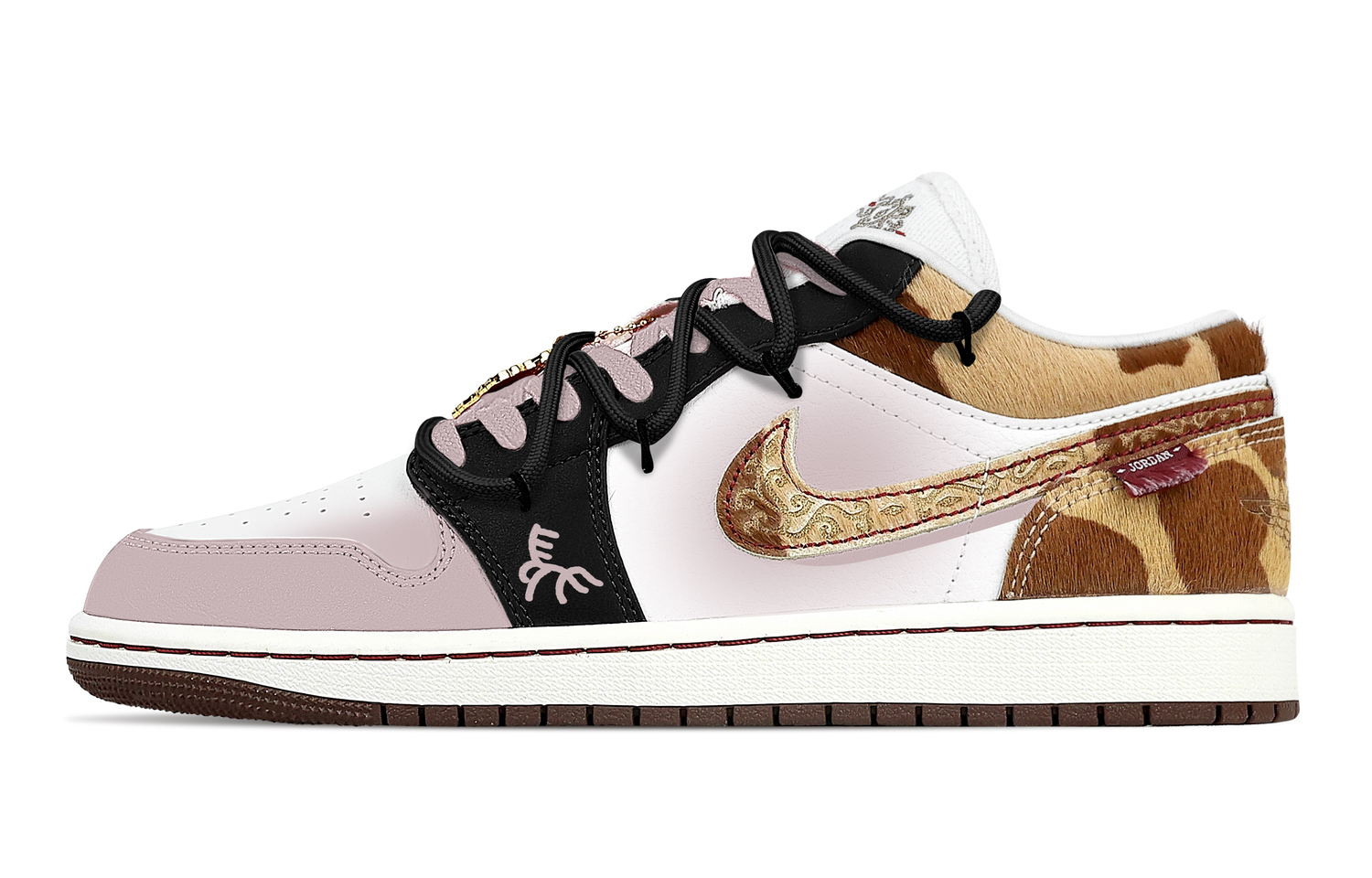 Jordan Air 1 Gold Logo Pleuche Абразивостойкие низкие винтажные баскетбольные кроссовки для мужчин, розово-коричневые
Jordan Air 1 Gold Logo Pleuche Абразивостойкие низкие винтажные баскетбольные кроссовки для мужчин, розово-коричневые