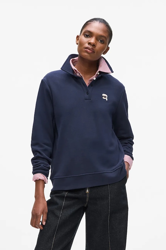 Хлопковый лонгслив IKON Karl Lagerfeld, темно-синий
Хлопковый лонгслив IKON Karl Lagerfeld, темно-синий