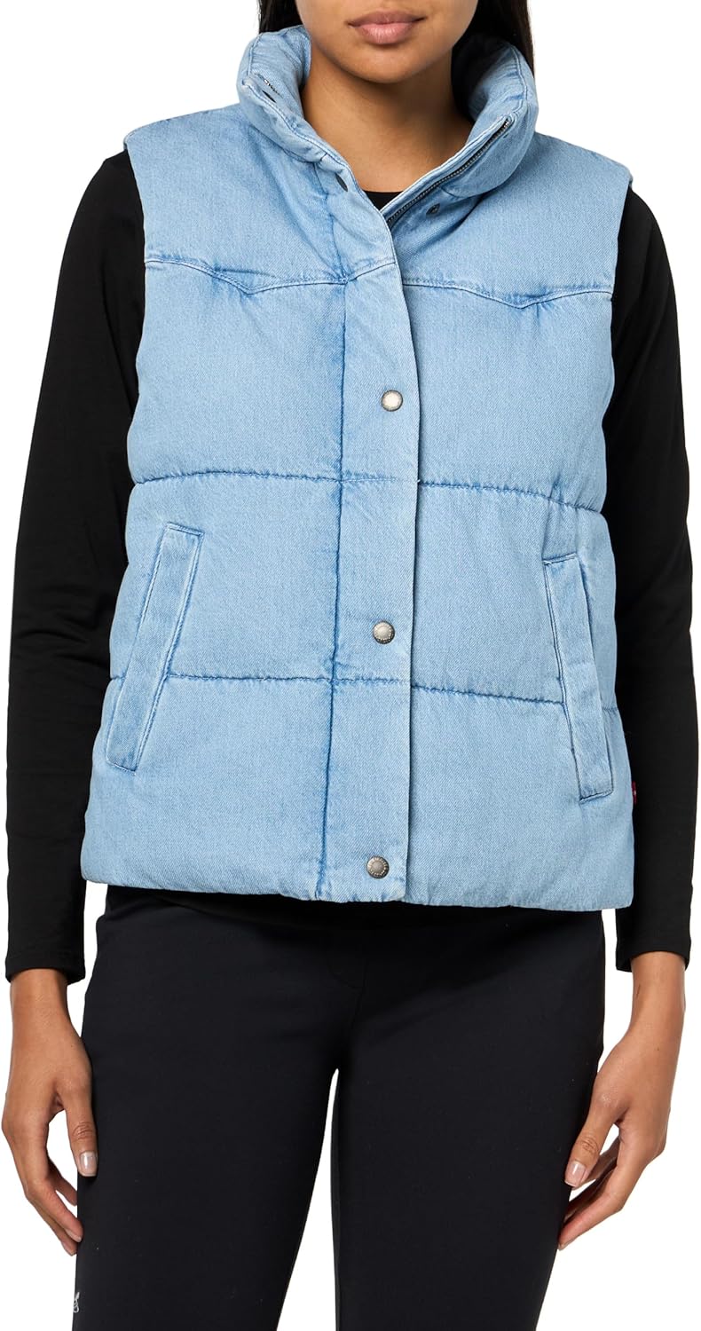 Женская жилетка Levi's с воротником-стойкой, голубой
Женская жилетка Levi's с воротником-стойкой, голубой