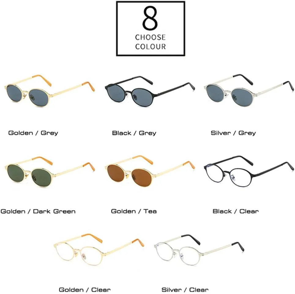 Солнцезащитные очки UV400 с овальной металлической оправой и заклепками в стиле панк для женщин и мужчин, для бега и активного отдыха UYPTK, Golden Clear
Солнцезащитные очки UV400 с овальной металлической оправой и заклепками в стиле панк для женщин и мужчин, для бега и активного отдыха UYPTK, Golden Clear