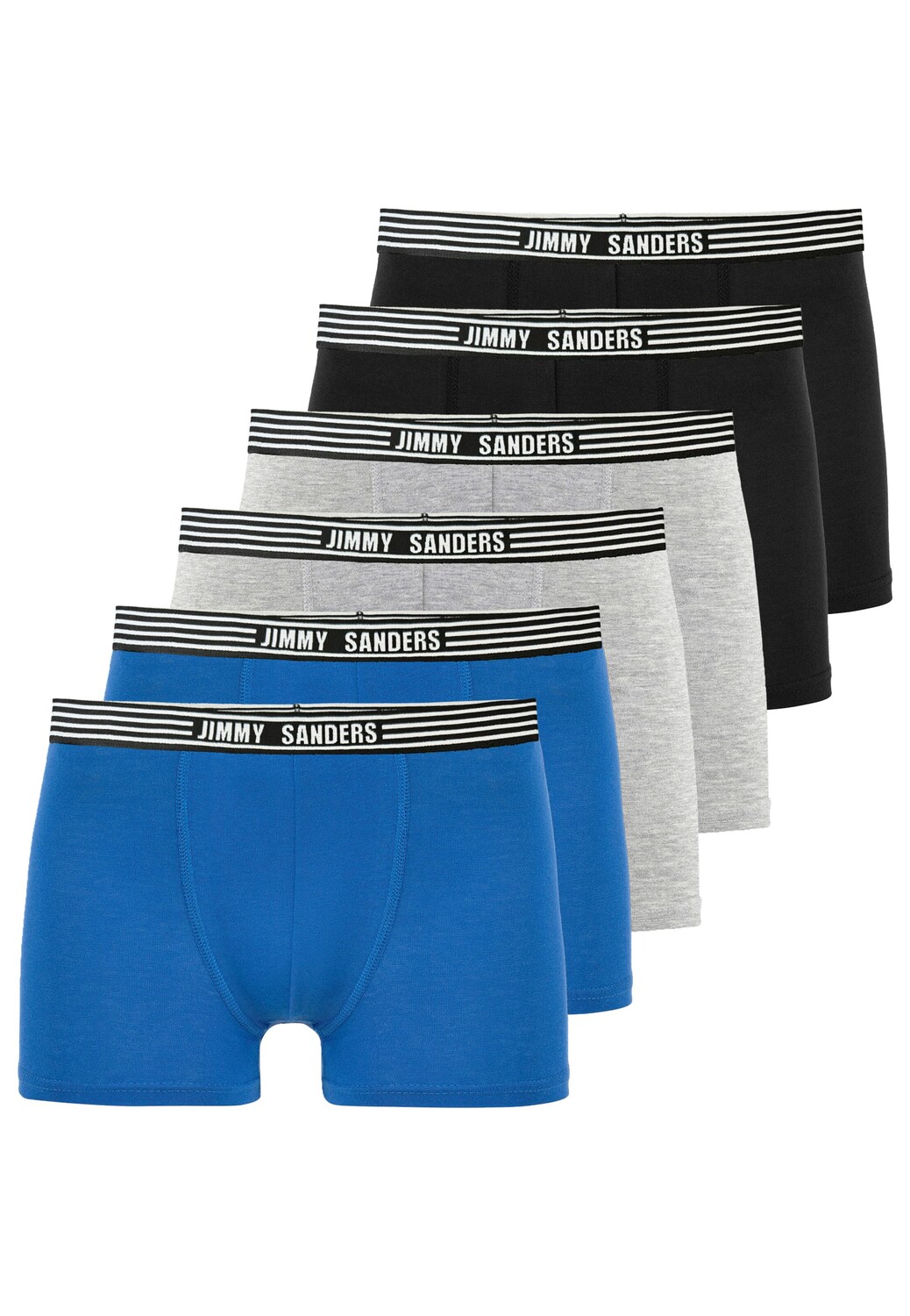 Jimmy Sanders Боксеры в цвете Blue, Mottled Grey, Black
Jimmy Sanders Боксеры в цвете Blue, Mottled Grey, Black