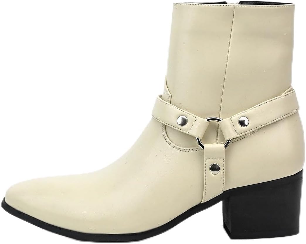 Мужские ботинки на голенище Santimon с ремешком, западного стиля, из кожи, с широким каблуком, боковой молнией, металлическим кольцом и классическим модным дизайном, слоновая кость
Мужские ботинки на голенище Santimon с ремешком, западного стиля, из кожи, с широким каблуком, боковой молнией, металлическим кольцом и классическим модным дизайном, слоновая кость