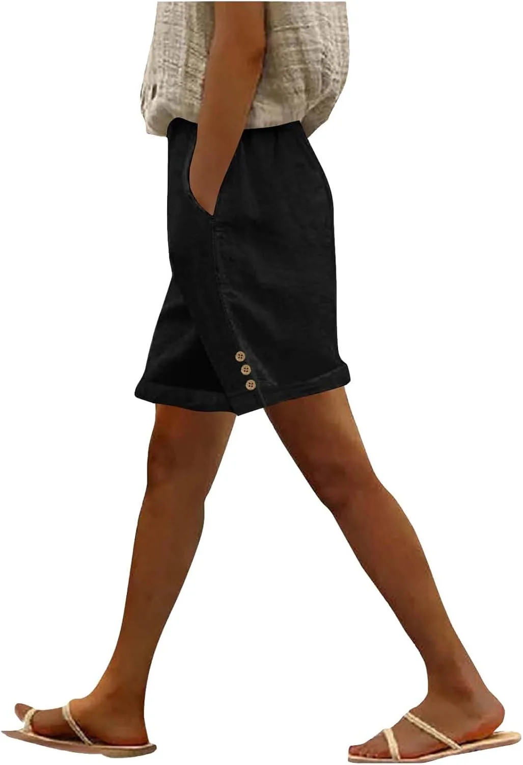 NATHGAM Бермуды для женщин Casual с карманами, эластичные, с высокой талией
NATHGAM Бермуды для женщин Casual с карманами, эластичные, с высокой талией