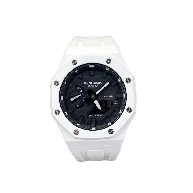 CASIO Ретрофит серии кварцевый механизм фторэластомерный ремешок часы унисекс черный циферблат