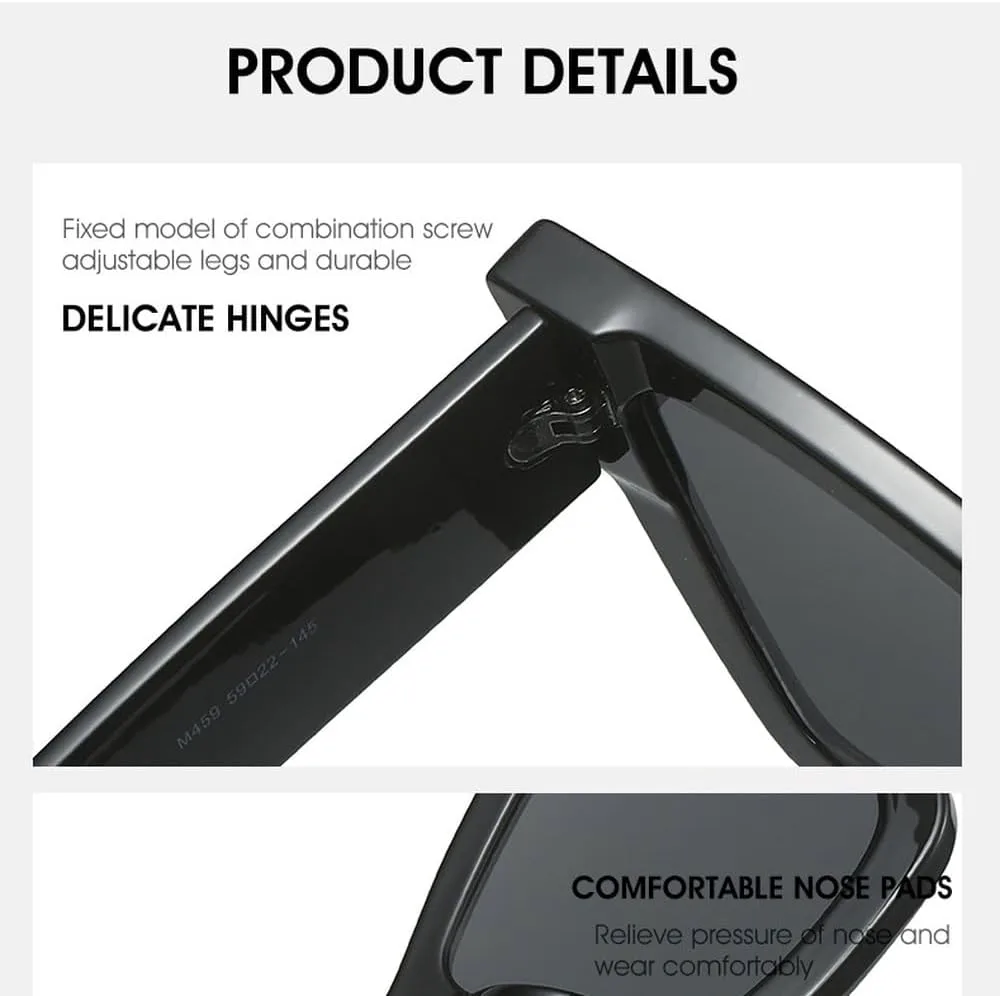 Модные солнцезащитные очки большого размера «кошачий глаз» для женщин, винтажные градиентные очки с защитой от УФ-излучения UV400 для мужчин WNCKSQ, Black Green Tea
Модные солнцезащитные очки большого размера «кошачий глаз» для женщин, винтажные градиентные очки с защитой от УФ-излучения UV400 для мужчин WNCKSQ, Black Green Tea