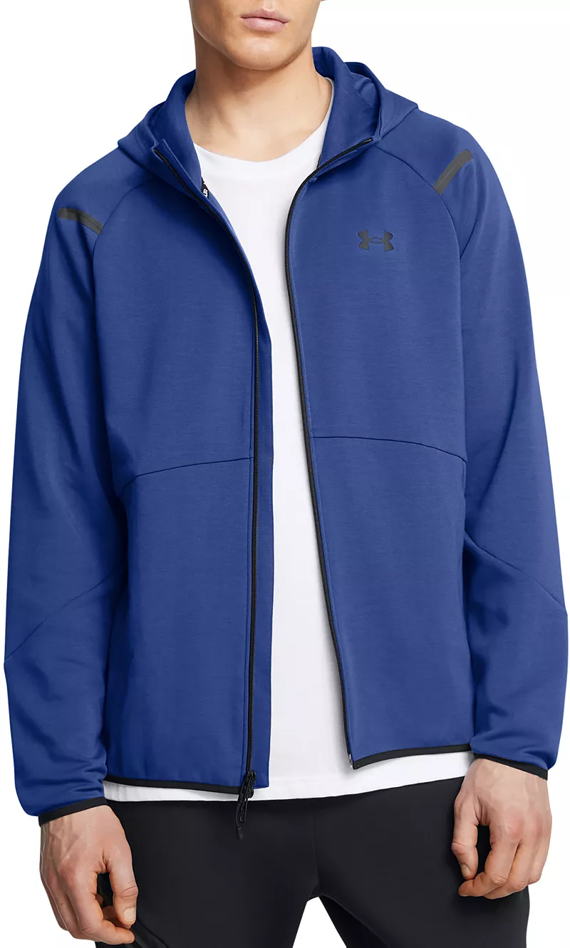 Мужская толстовка с молнией во всю длину Under Armour из флиса Unstoppable, цвет Tech Blue/Black
Мужская толстовка с молнией во всю длину Under Armour из флиса Unstoppable, цвет Tech Blue/Black