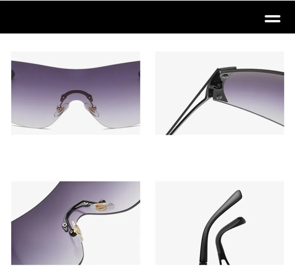 Женские солнцезащитные очки LVTFCO Fashion без оправы с градиентными линзами, цельной конструкцией, защитой от ультрафиолета, черно-серые, один размер, Black Grey
Женские солнцезащитные очки LVTFCO Fashion без оправы с градиентными линзами, цельной конструкцией, защитой от ультрафиолета, черно-серые, один размер, Black Grey