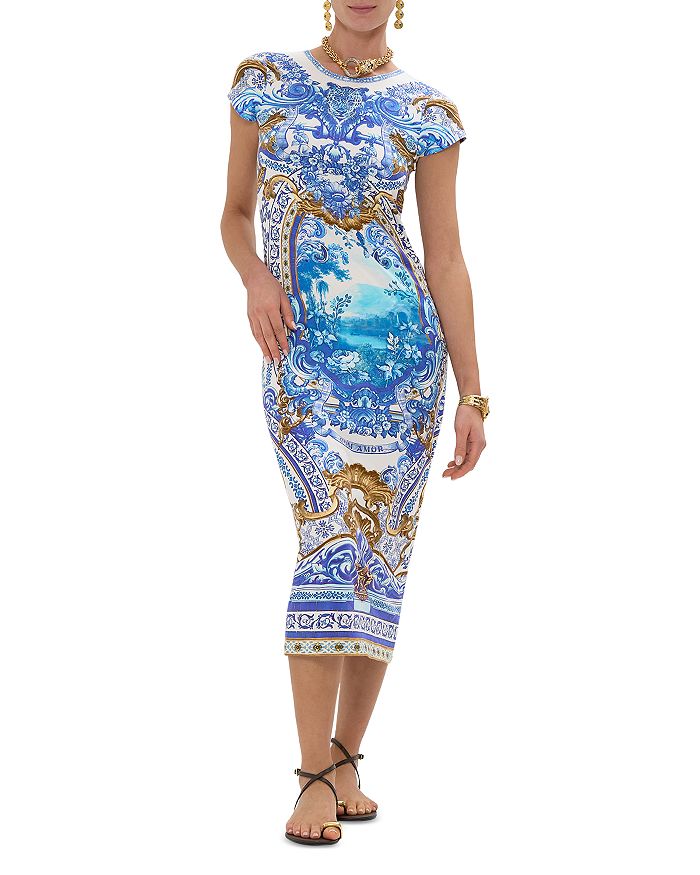 Платье миди со смешанным принтом Camilla, синий
Платье миди со смешанным принтом Camilla, синий