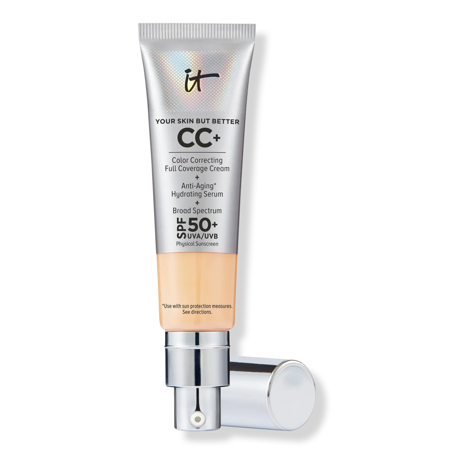 CC+ крем с SPF 50+ IT Cosmetics, Light Medium (light with neutral peach undertones)
CC+ крем с SPF 50+ IT Cosmetics, Light Medium (light with neutral peach undertones)