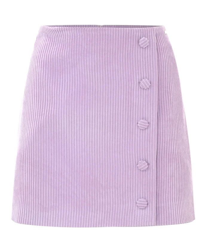 Вельветовая мини юбка с планкой на пуговицах Kocca, розовый
Вельветовая мини юбка с планкой на пуговицах Kocca, розовый