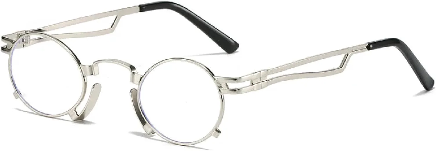 Ретро маленькие овальные солнцезащитные очки для женщин, модные, с уникальной металлической оправой, защита от УФ-излучения UV400 для мужчин HHZZYVY, Silver Clear
Ретро маленькие овальные солнцезащитные очки для женщин, модные, с уникальной металлической оправой, защита от УФ-излучения UV400 для мужчин HHZZYVY, Silver Clear