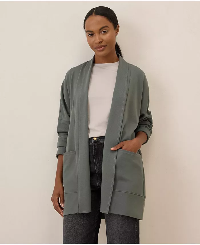 Женский кардиган-халат из органического хлопка с принтом «самолет» Pact, серый
Женский кардиган-халат из органического хлопка с принтом «самолет» Pact, серый