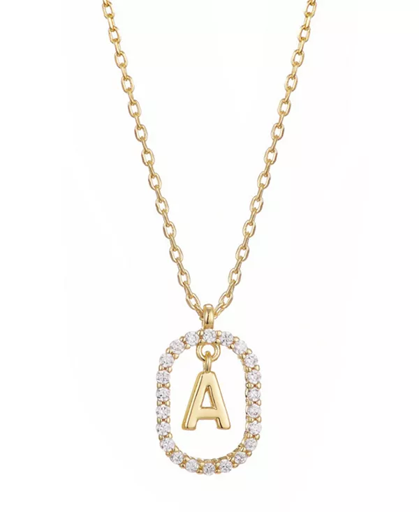 Ожерелье с плавающей буквой из позолоченного кубического циркония Adornia, gold-a
Ожерелье с плавающей буквой из позолоченного кубического циркония Adornia, gold-a
