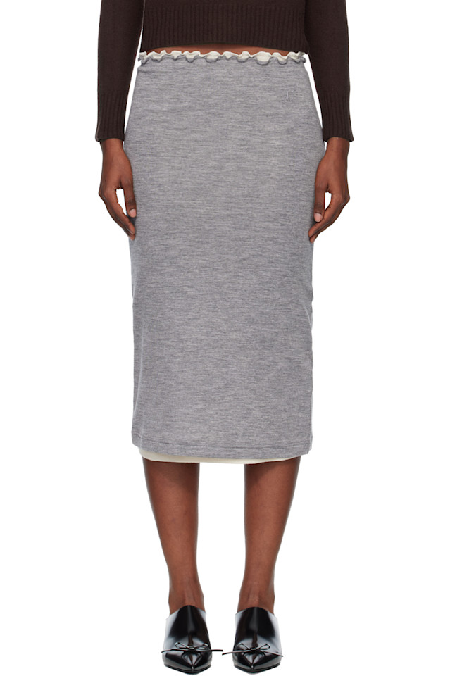 Jil Sander Комплект из серых легких шерстяных многослойных миди-юбок
Jil Sander Комплект из серых легких шерстяных многослойных миди-юбок