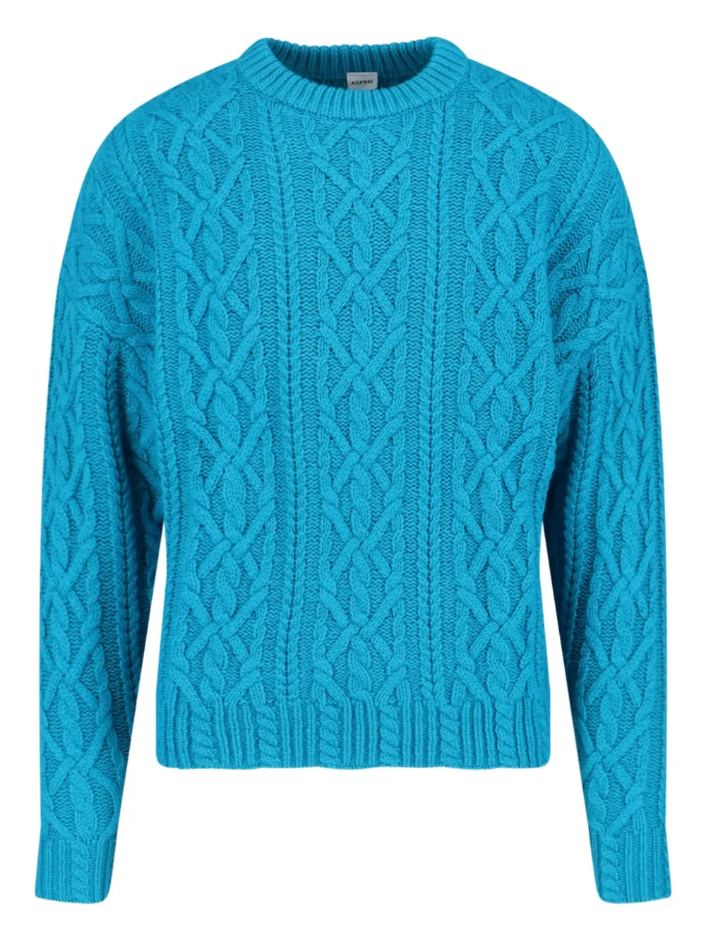 Вязаный свитер с круглым вырезом Aspesi, синий
Вязаный свитер с круглым вырезом Aspesi, синий