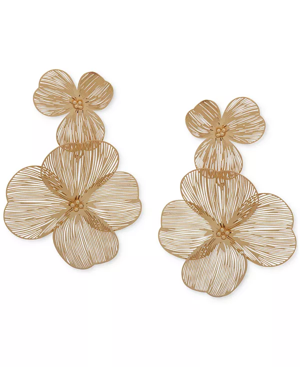 Двойные серьги-подвески с ажурными цветами золотистого оттенка Lonna & Lilly, gold
Двойные серьги-подвески с ажурными цветами золотистого оттенка Lonna & Lilly, gold