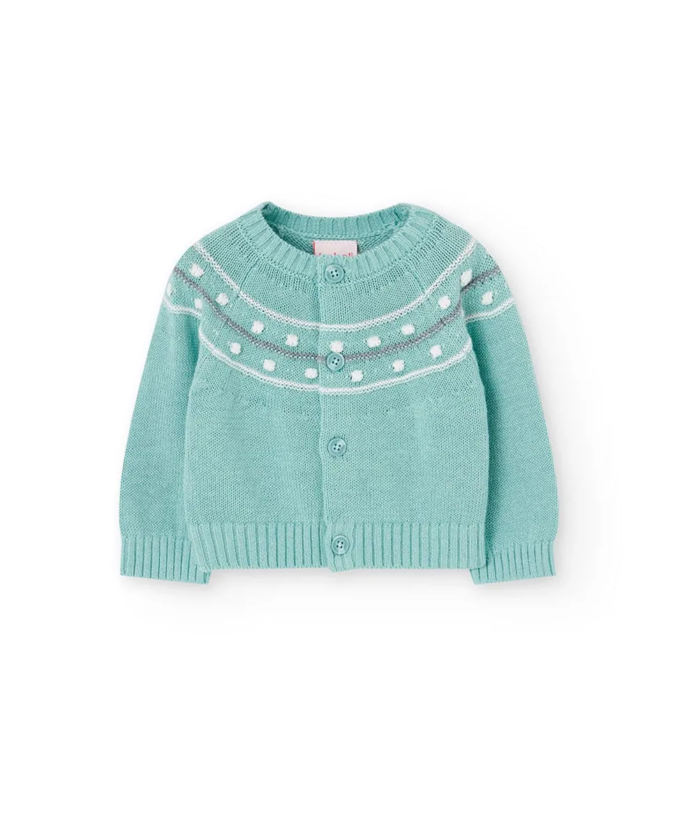 Детский свитер с круглым вырезом и застежкой на пуговицы Boboli, бирюзовый
Детский свитер с круглым вырезом и застежкой на пуговицы Boboli, бирюзовый