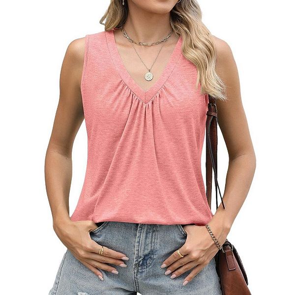 Женский топ с v-образным вырезом и сборками, свободный крой Boddysize, Pink
Женский топ с v-образным вырезом и сборками, свободный крой Boddysize, Pink