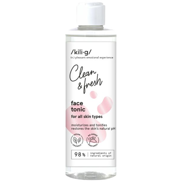 Тоник для лица, 250 мл Kilig Clean&Fresh
Тоник для лица, 250 мл Kilig Clean&Fresh