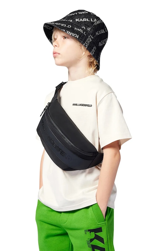Детская хлопковая шляпа Karl Lagerfeld, черный 
Детская хлопковая шляпа Karl Lagerfeld, черный