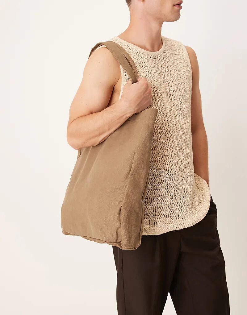 Сумка-тоут из хлопка Mango коричневого цвета
Сумка-тоут из хлопка Mango коричневого цвета