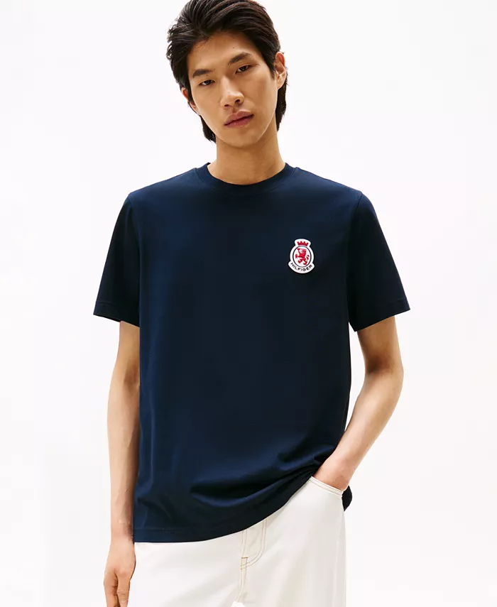 Мужская футболка с вышитым гербом в красно-бело-синих тонах Tommy Hilfiger
Мужская футболка с вышитым гербом в красно-бело-синих тонах Tommy Hilfiger