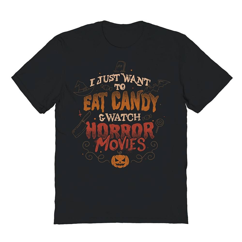 Мужская футболка с рисунком «Я просто хочу съесть конфету на Хэллоуин» Licensed Character, черный
Мужская футболка с рисунком «Я просто хочу съесть конфету на Хэллоуин» Licensed Character, черный