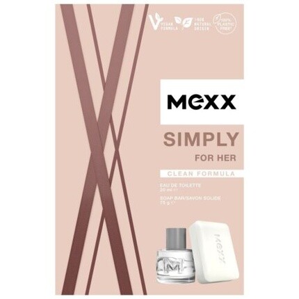Подарочный набор Mexx Simply For Her туалетная вода 20 мл и мыло 75 г, Coty
Подарочный набор Mexx Simply For Her туалетная вода 20 мл и мыло 75 г, Coty