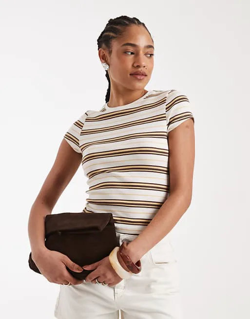 Желтая детская футболка в полоску New Look
Желтая детская футболка в полоску New Look