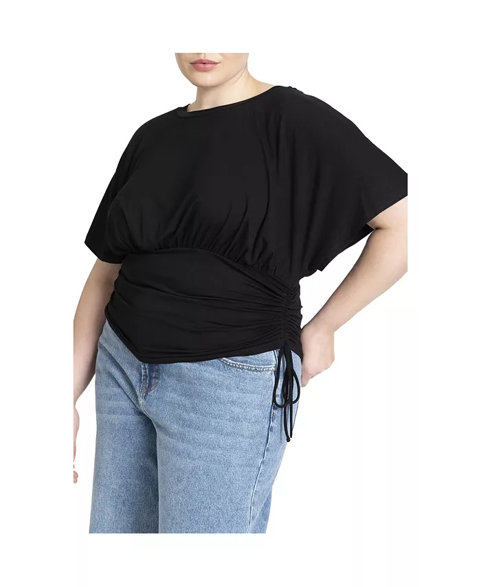 Женская футболка с рукавами-кимоно ELOQUII, черный
Женская футболка с рукавами-кимоно ELOQUII, черный