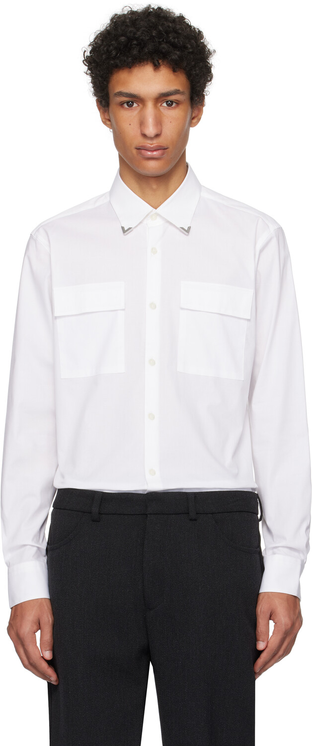 Белая приталенная рубашка с отделкой etal Hugo
Белая приталенная рубашка с отделкой etal Hugo